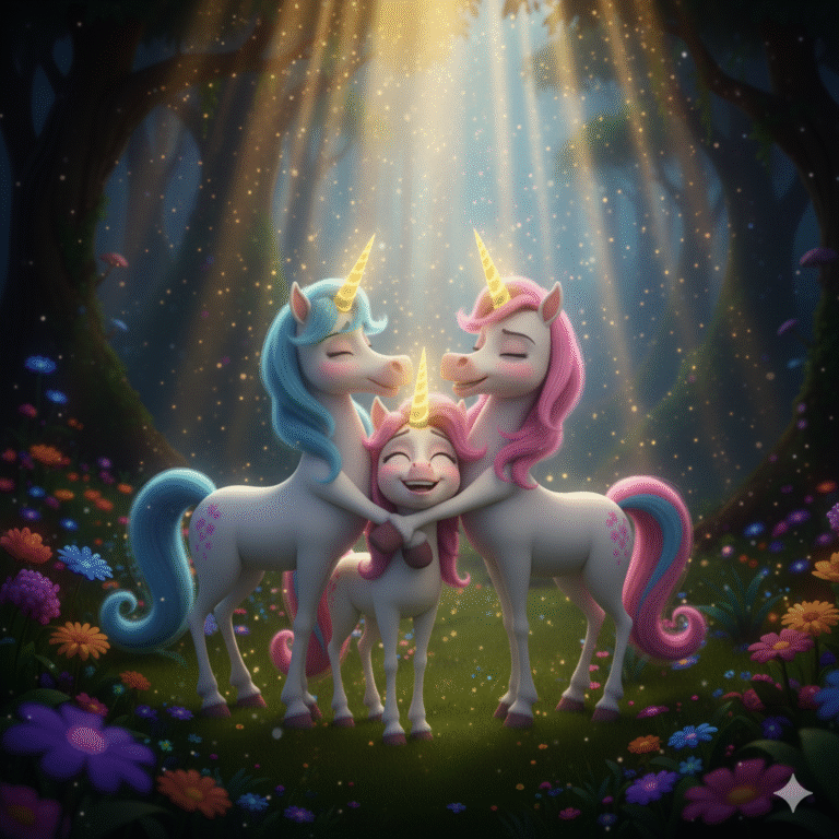 Happy Unicorn Family